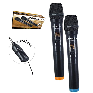Micrófono inalámbrico con receptor, recargable Batblack - Coolbox